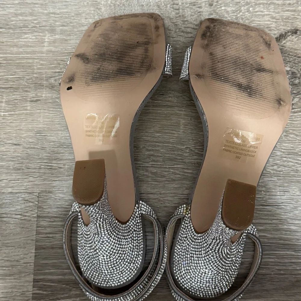 Steve Madden Silver Rhinestone Heels - Picture 8 of 10
